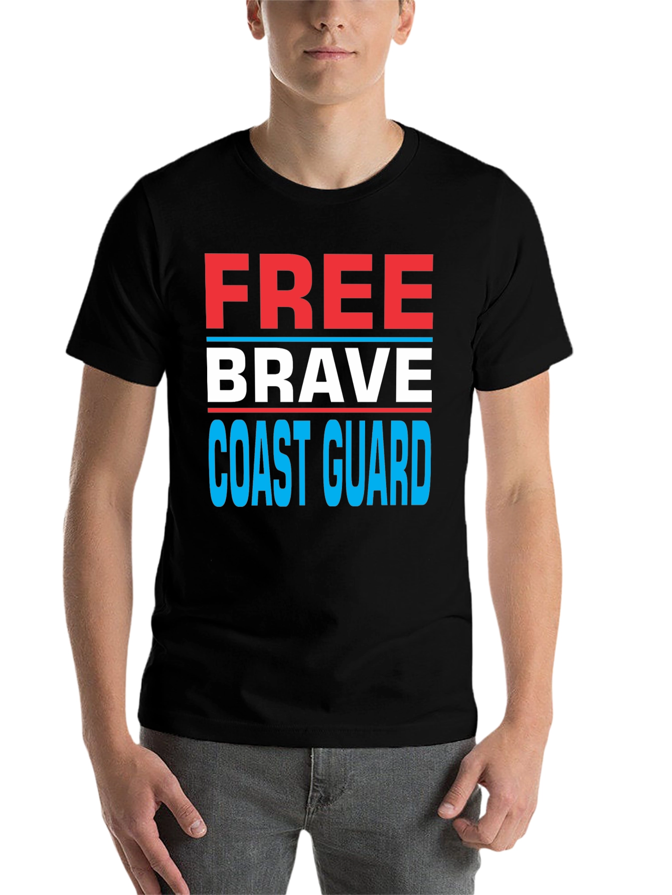 Free Brave Coast Guard Patriotic T-Shirt