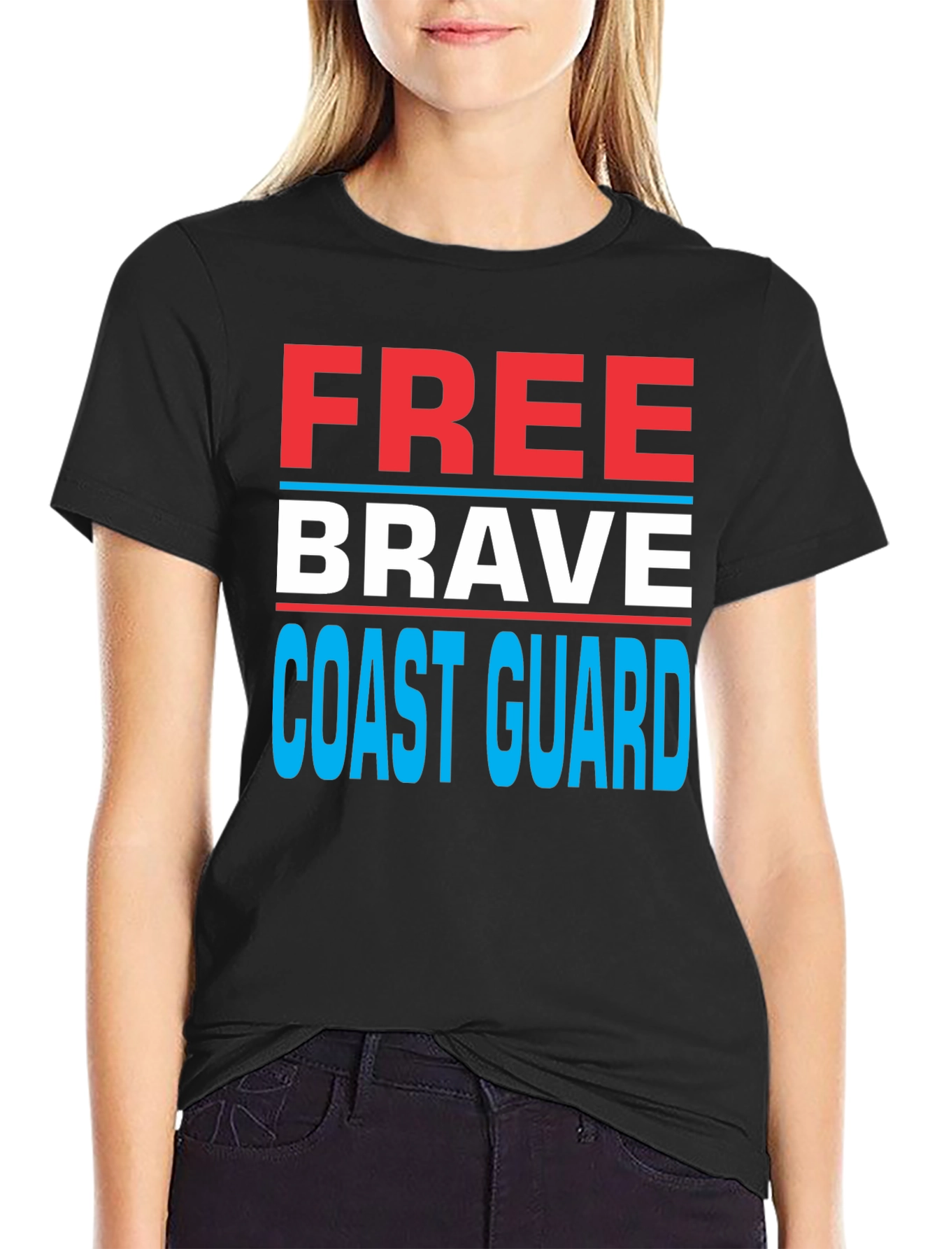 Free Brave Coast Guard Patriotic T-Shirt