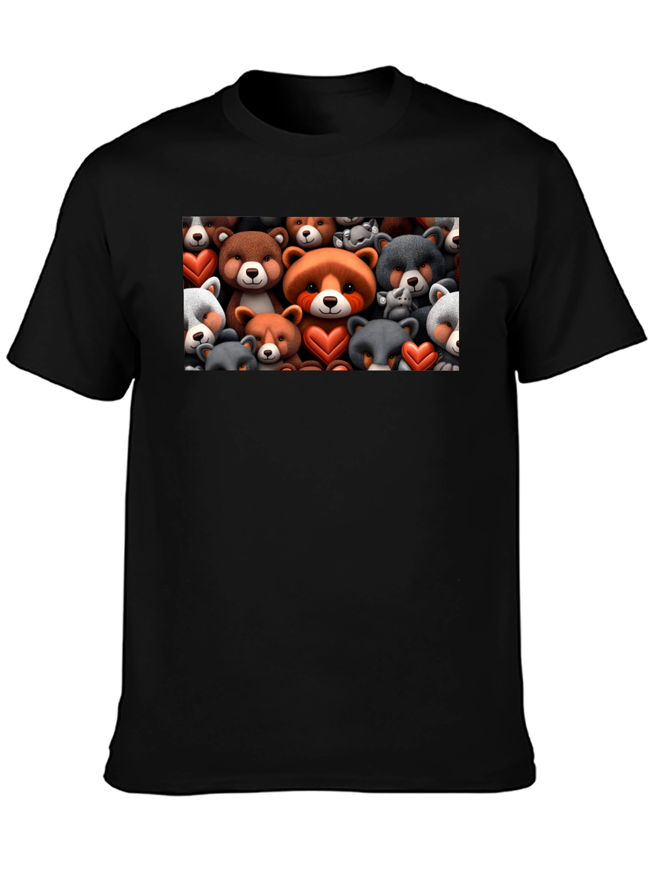 Bear Heart T-Shirt - Cute Cartoon Animal Tee