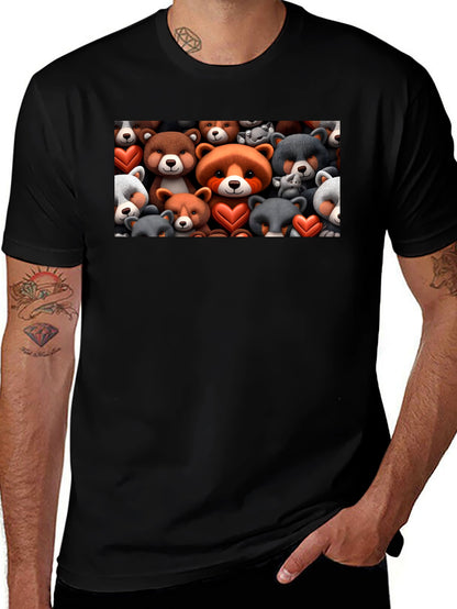 Bear Heart T-Shirt - Cute Cartoon Animal Tee