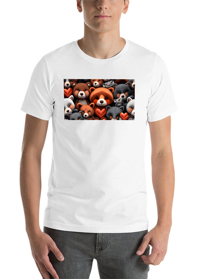 Bear Heart T-Shirt - Cute Cartoon Animal Tee