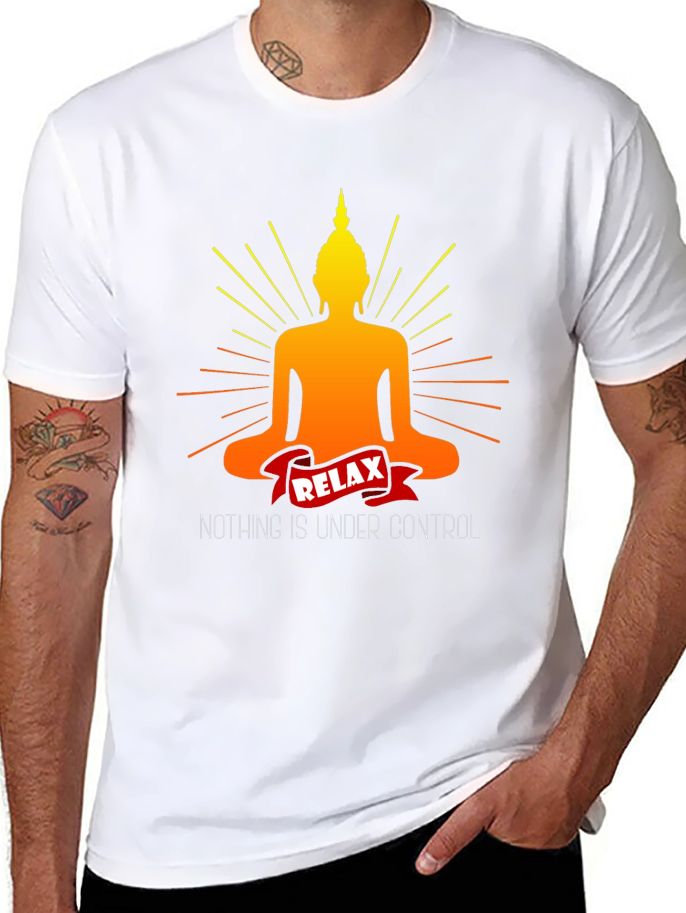 Relax Buddha T-Shirt - Nothing is Under Control