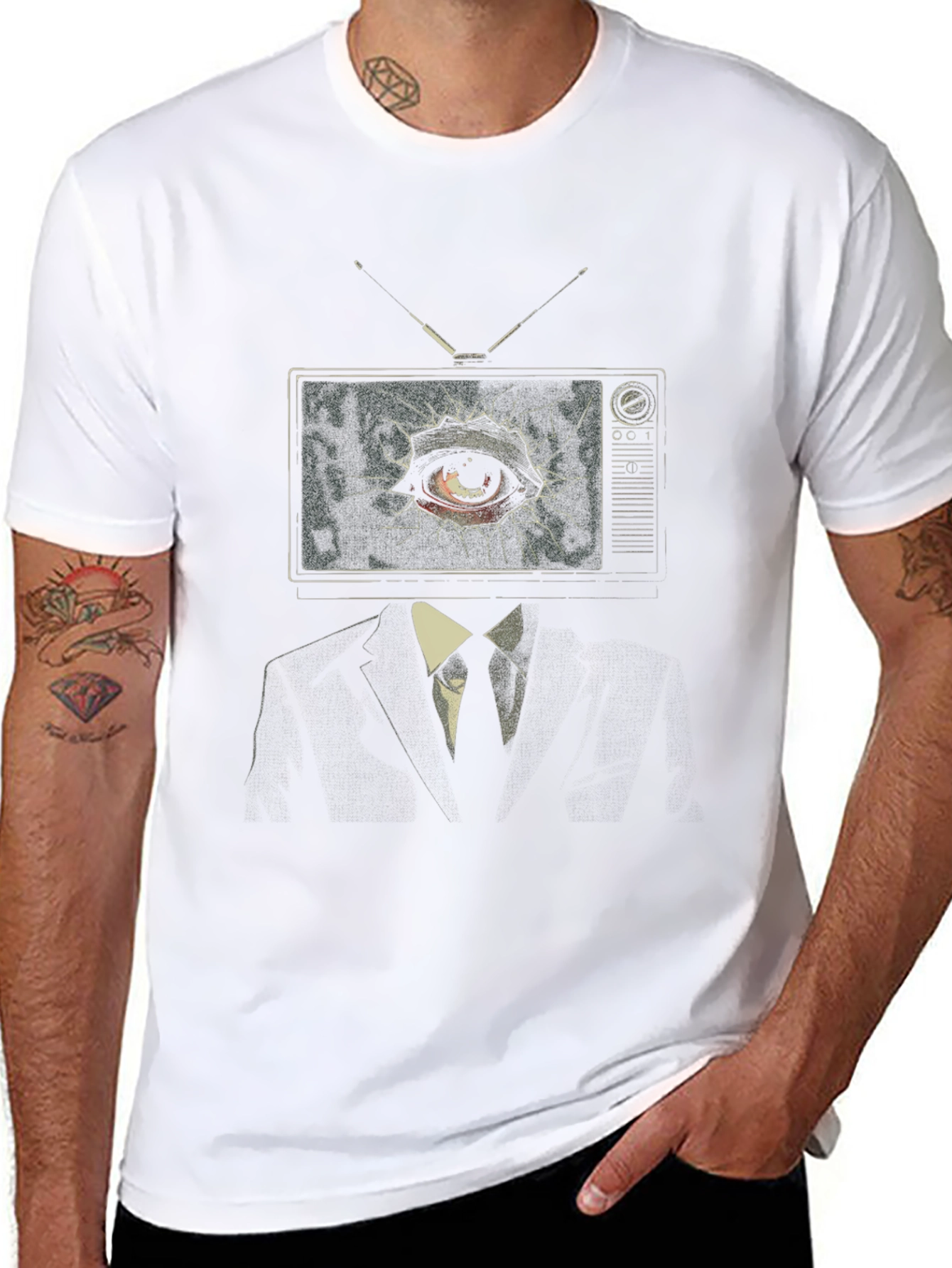 Eye See You TV Head Black T-Shirt