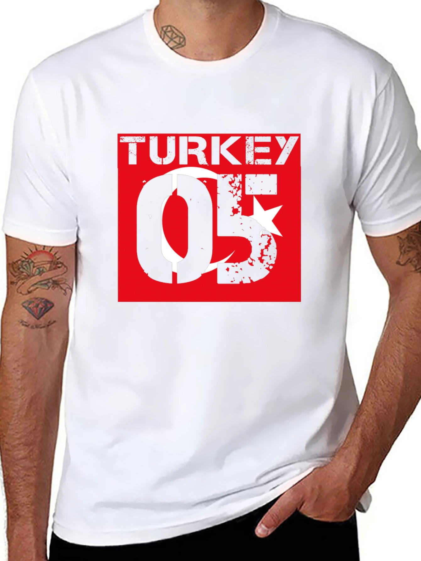 Turkey Flag Graphic T-Shirt - Black