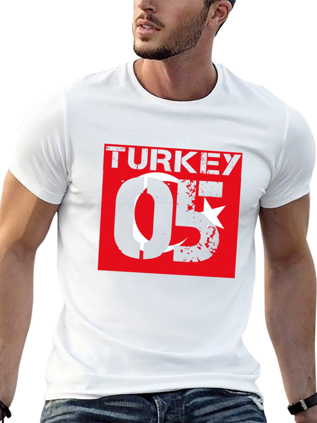 Turkey Flag Graphic T-Shirt - Black