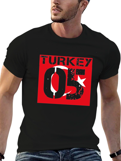 Turkey Flag Graphic T-Shirt - Black