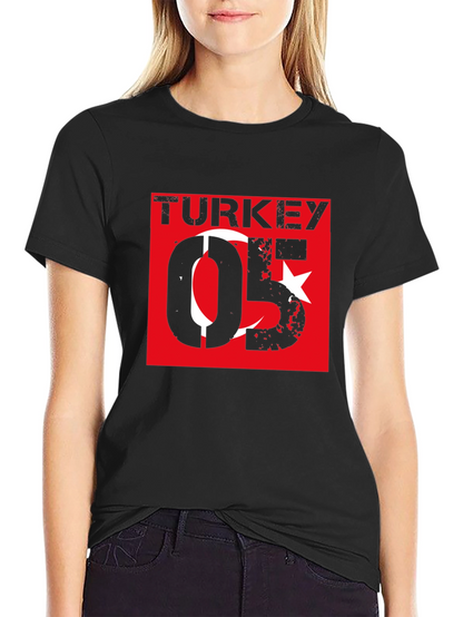 Turkey Flag Graphic T-Shirt - Black