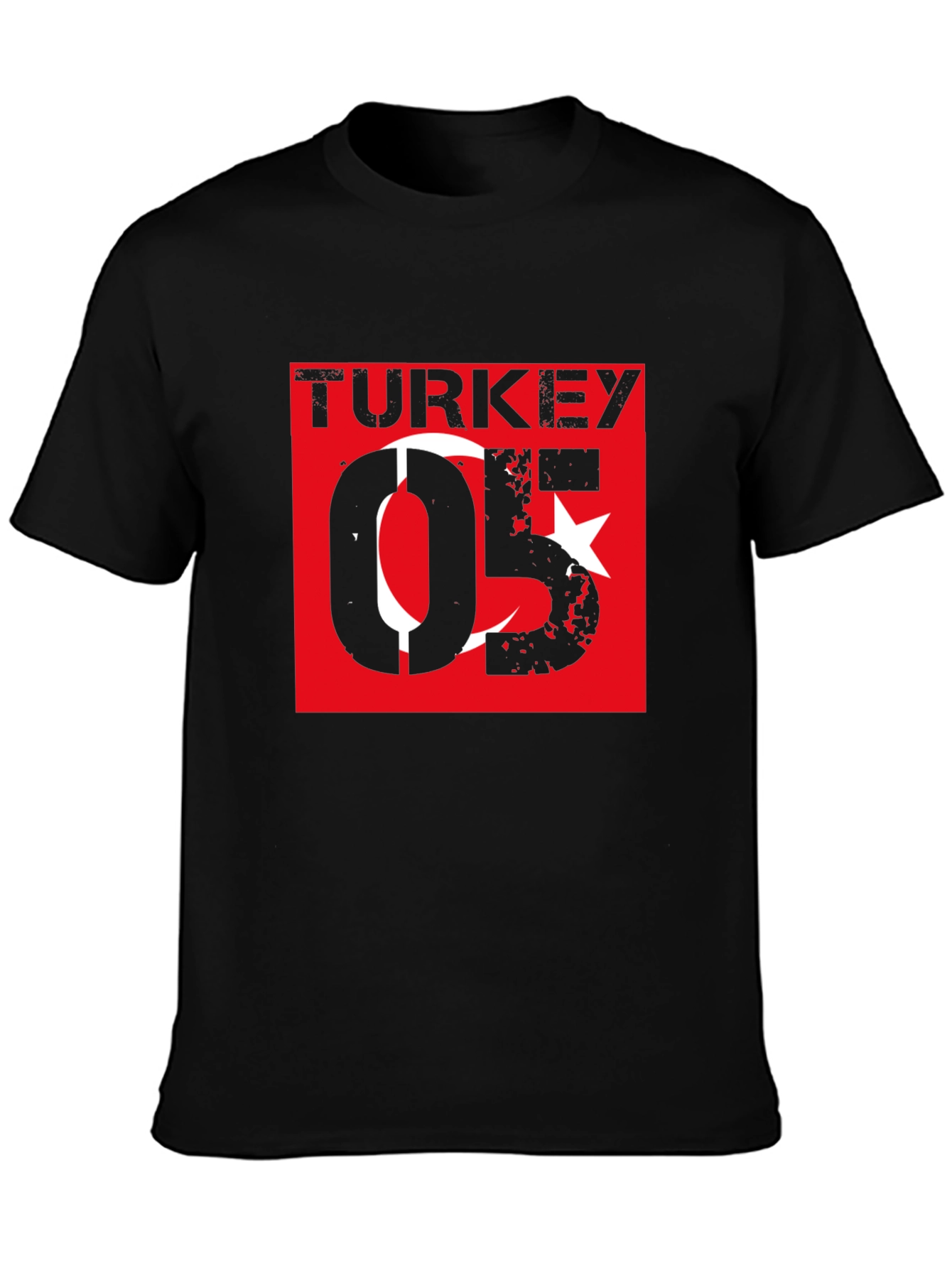 Turkey Flag Graphic T-Shirt - Black