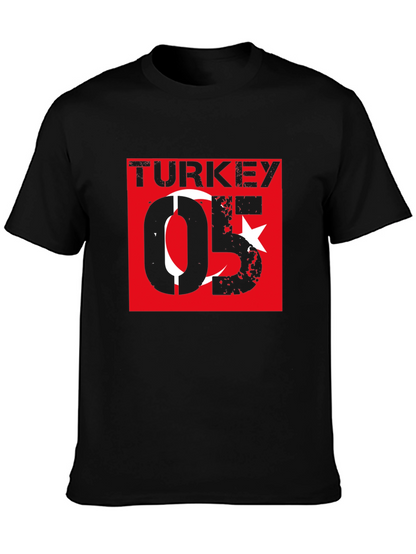 Turkey Flag Graphic T-Shirt - Black