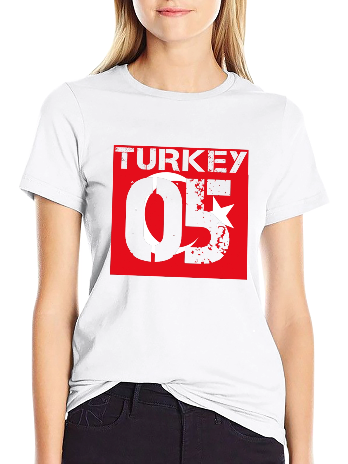 Turkey Flag Graphic T-Shirt - Black
