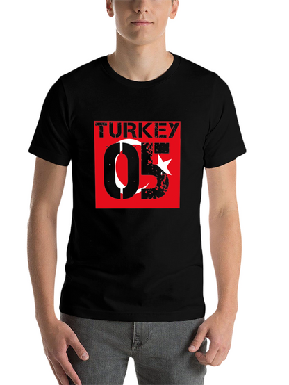 Turkey Flag Graphic T-Shirt - Black