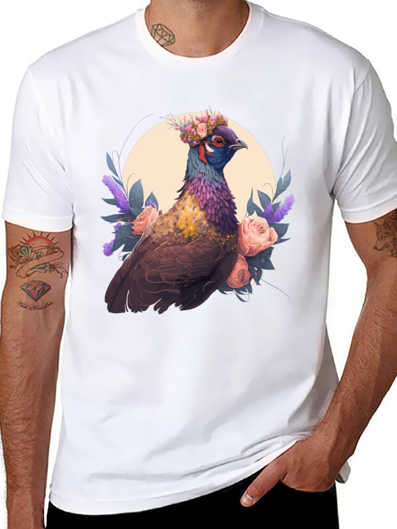 Floral Pheasant Graphic Tee