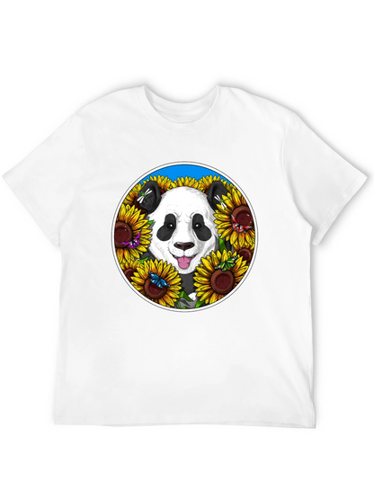 Panda Sunflower Graphic Tee