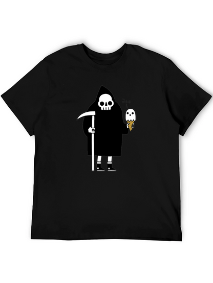 Grim Reaper Ice Cream T-Shirt - Funny Halloween Tee