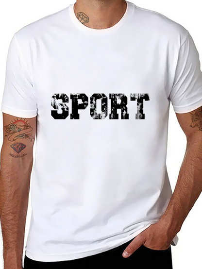 Mens Black SPORT Graphic T-Shirt