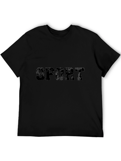 Mens Black SPORT Graphic T-Shirt