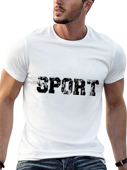Mens Black SPORT Graphic T-Shirt