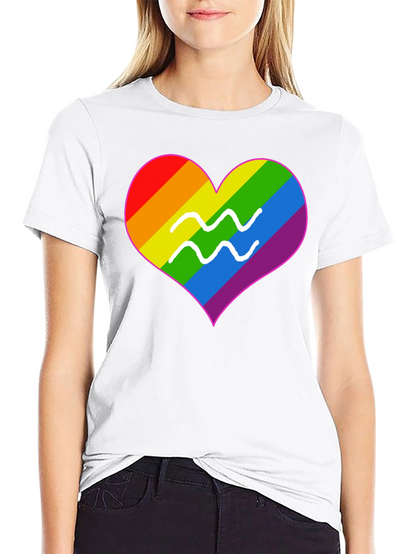LGBT Aquarius Heart T-Shirt - Pride