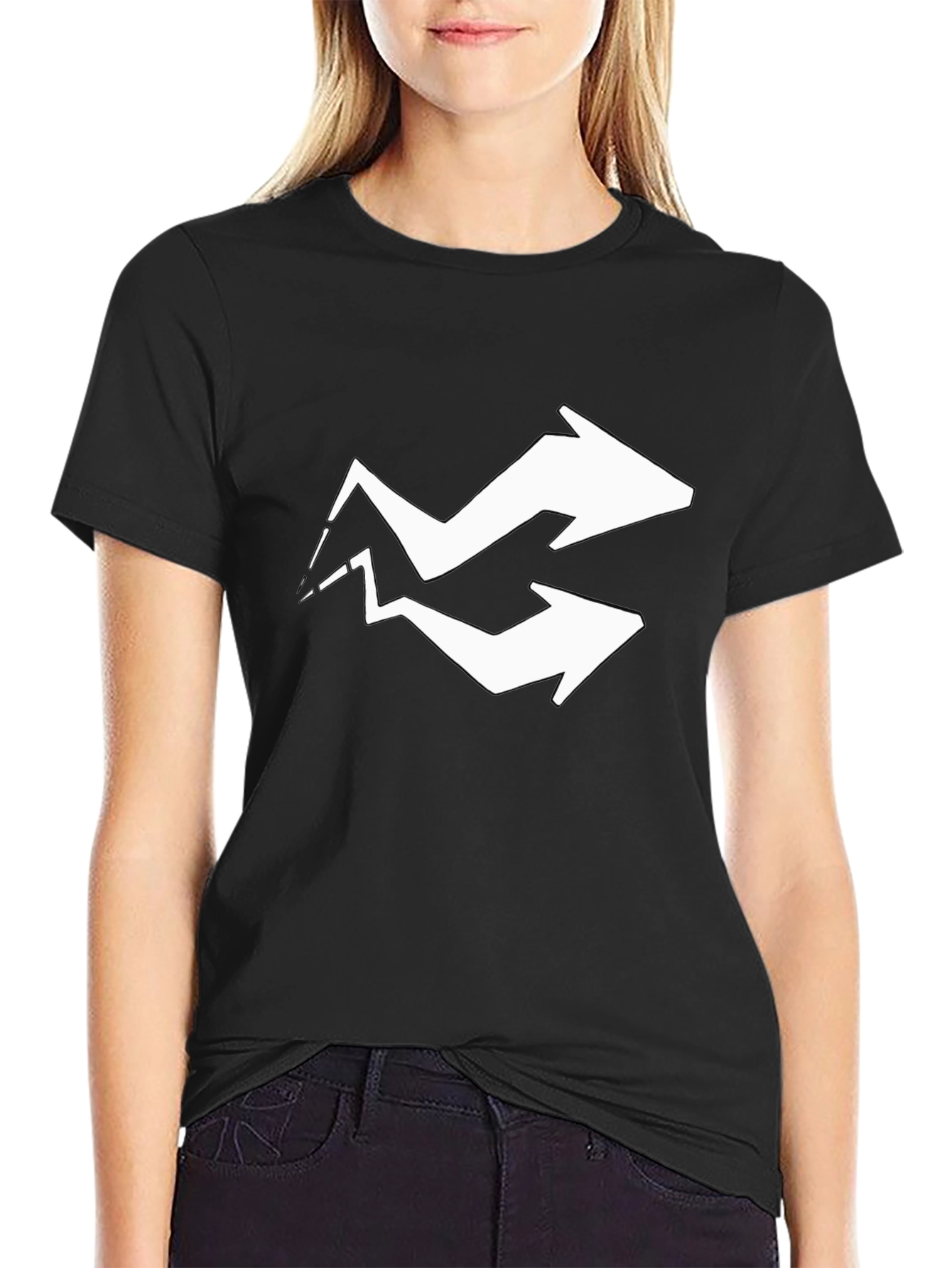 Arrow Graphic Tee - Black Cotton Blend
