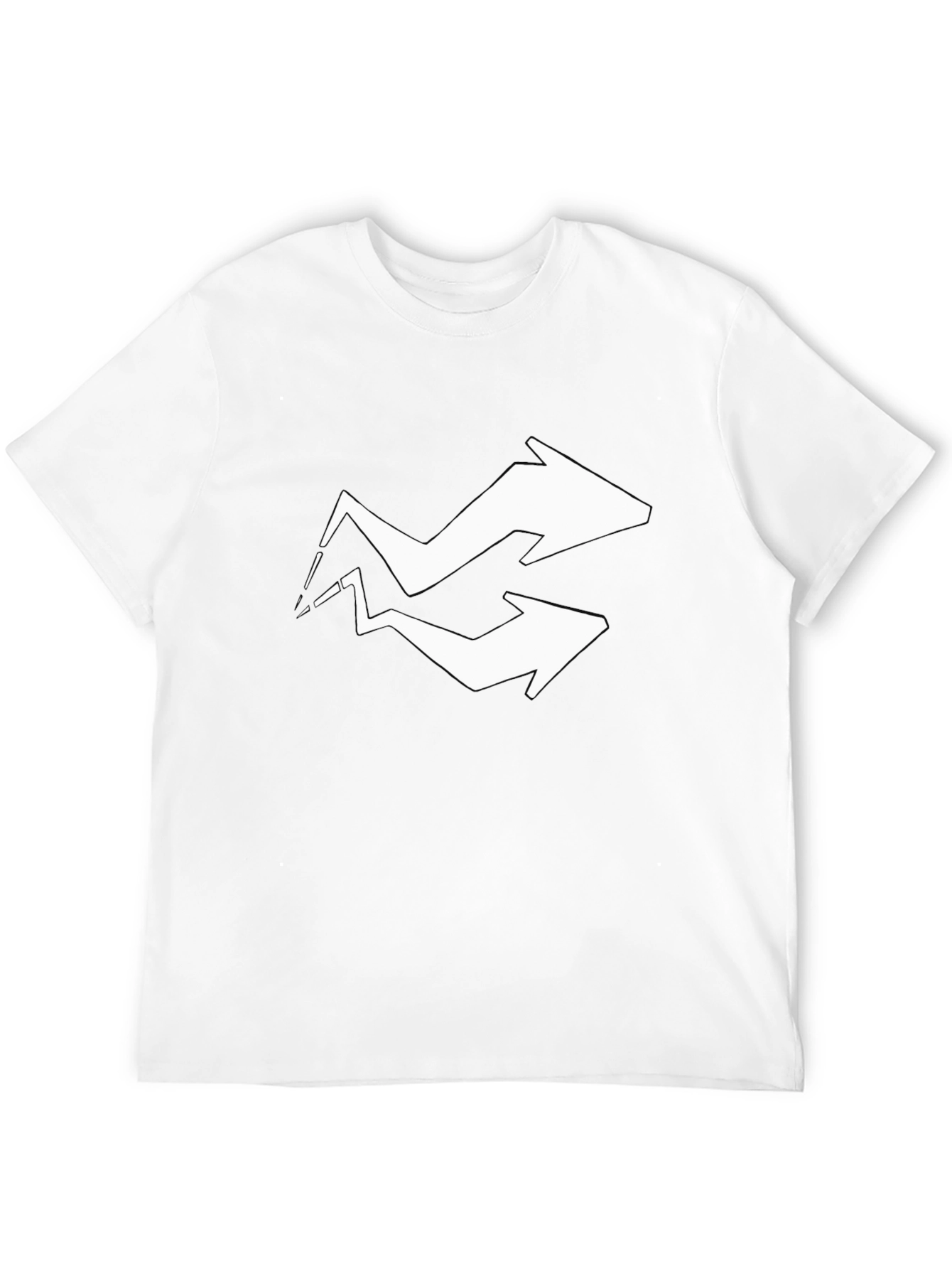 Arrow Graphic Tee - Black Cotton Blend