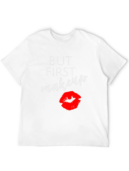 But First Makeup Graphic Tee - Black T-Shirt