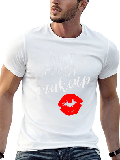 But First Makeup Graphic Tee - Black T-Shirt