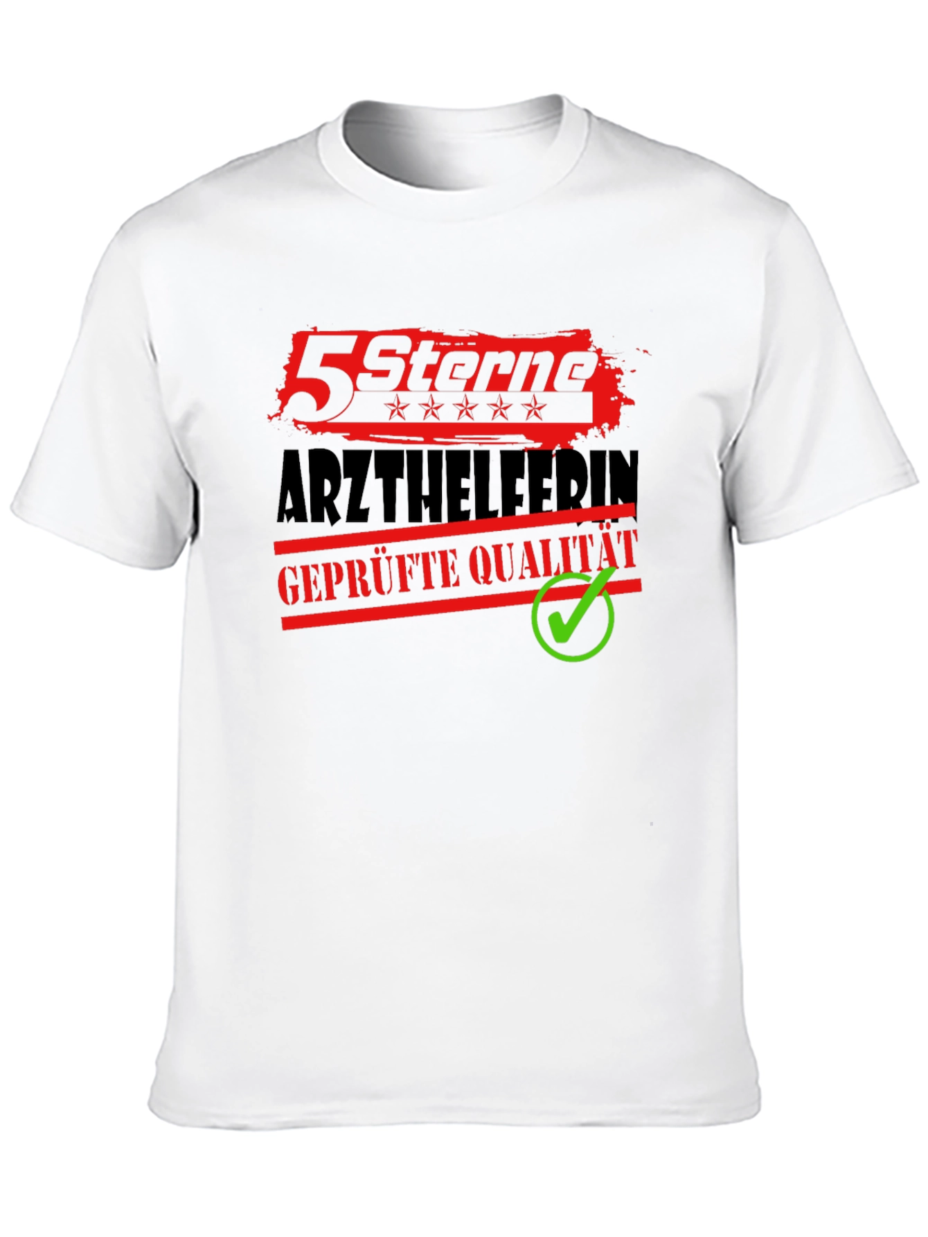 5 Sterne Arzthelferin Black Graphic Tee