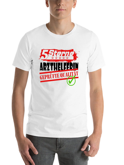 5 Sterne Arzthelferin Black Graphic Tee