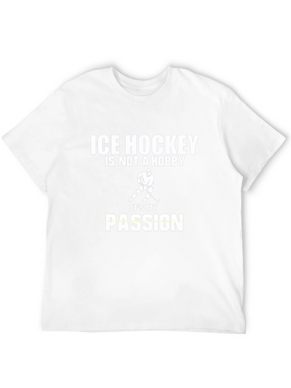 Ice Hockey Passion T-Shirt - Black Graphic Tee