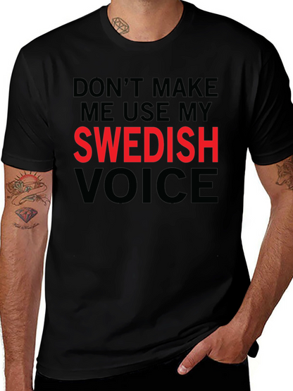Swedish Voice Mens Black T-Shirt