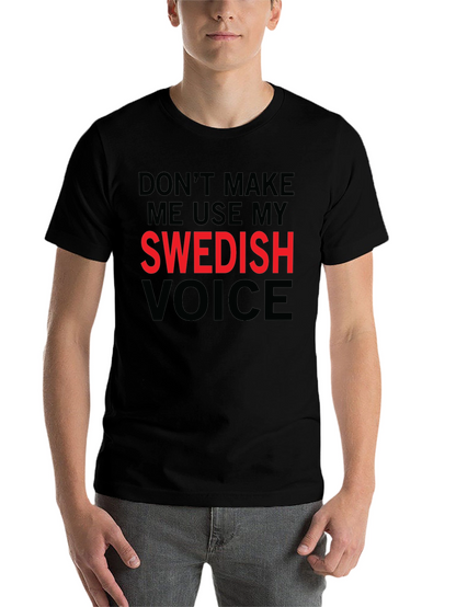 Swedish Voice Mens Black T-Shirt