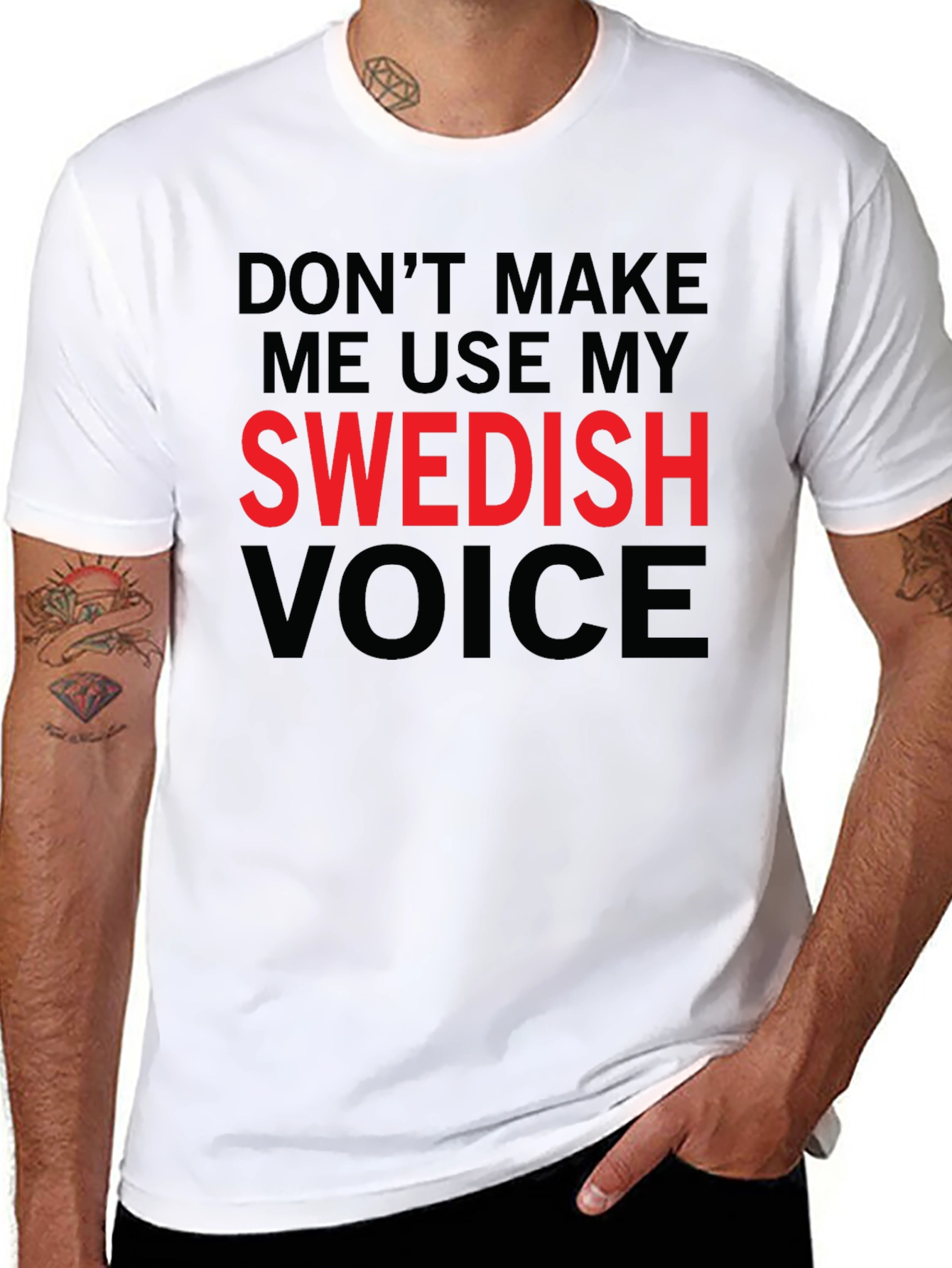Swedish Voice Mens Black T-Shirt