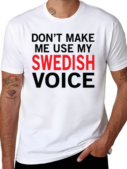 Swedish Voice Mens Black T-Shirt