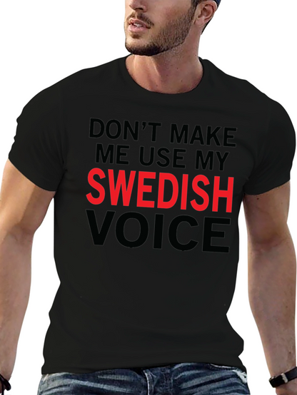 Swedish Voice Mens Black T-Shirt