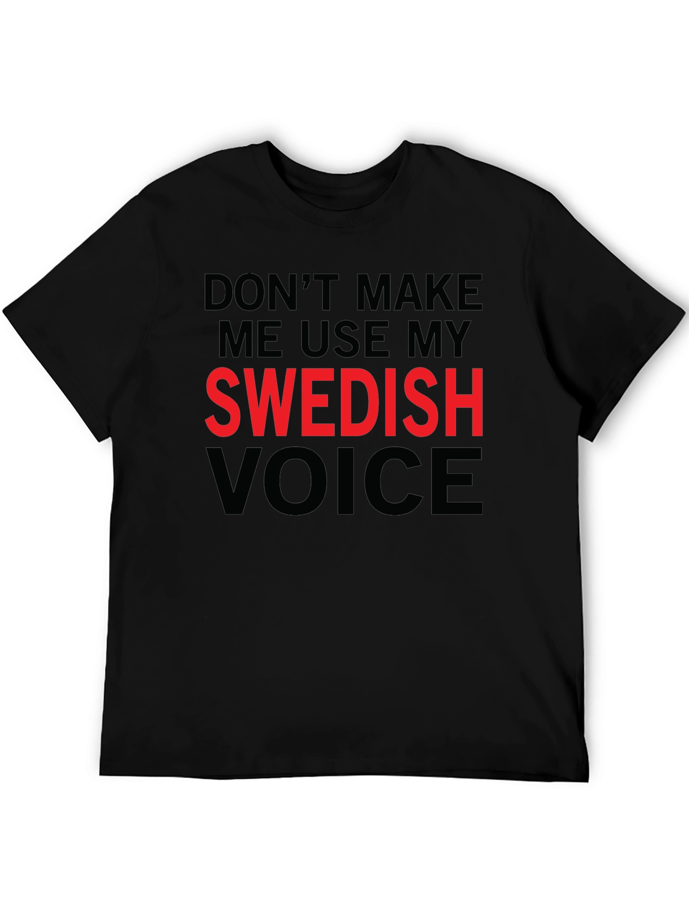 Swedish Voice Mens Black T-Shirt