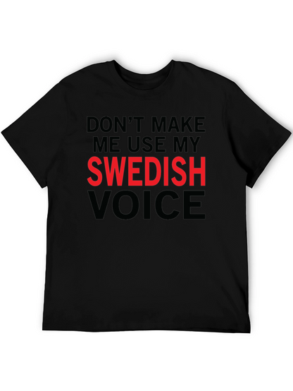Swedish Voice Mens Black T-Shirt
