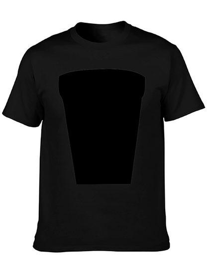 Black Casual Tee with Design Space