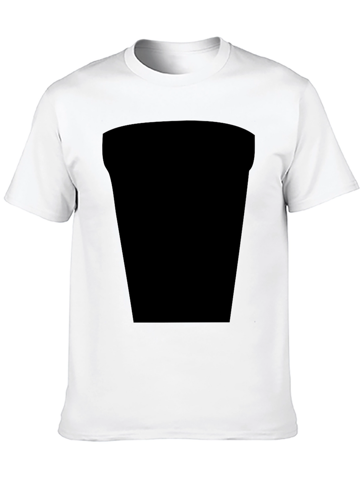Black Casual Tee with Design Space