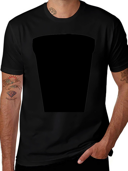 Black Casual Tee with Design Space