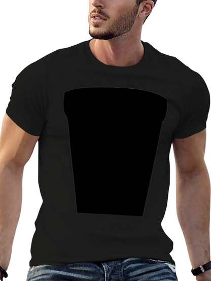 Black Casual Tee with Design Space
