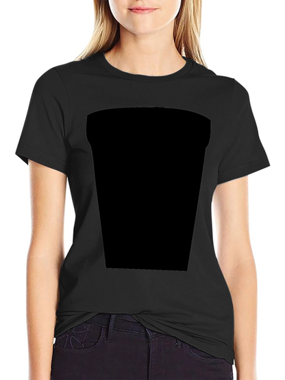 Black Casual Tee with Design Space