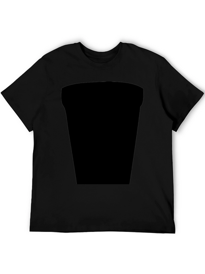 Black Casual Tee with Design Space