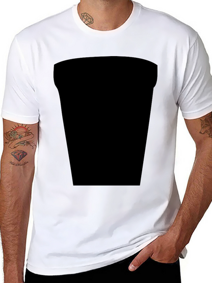 Black Casual Tee with Design Space