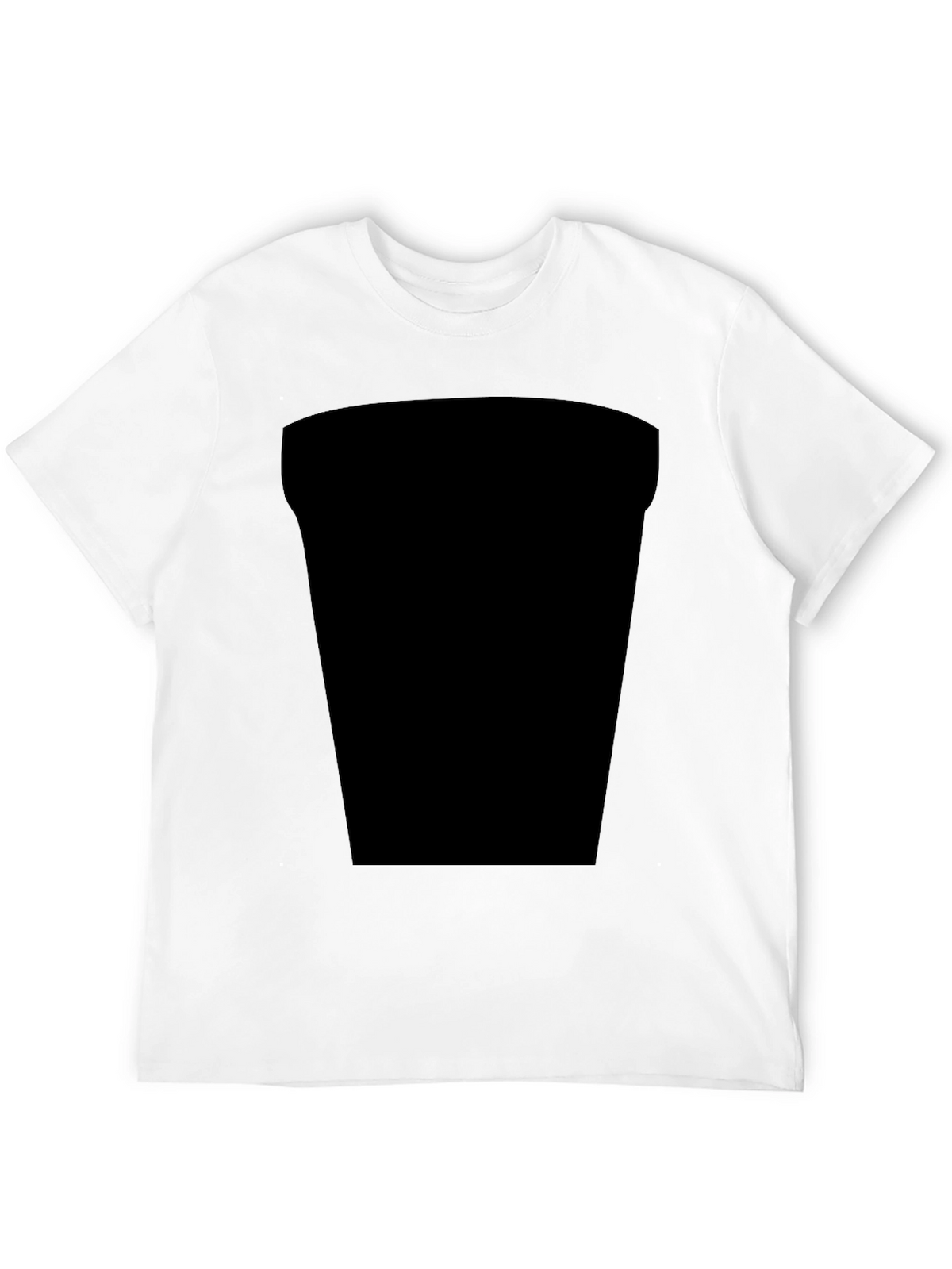 Black Casual Tee with Design Space