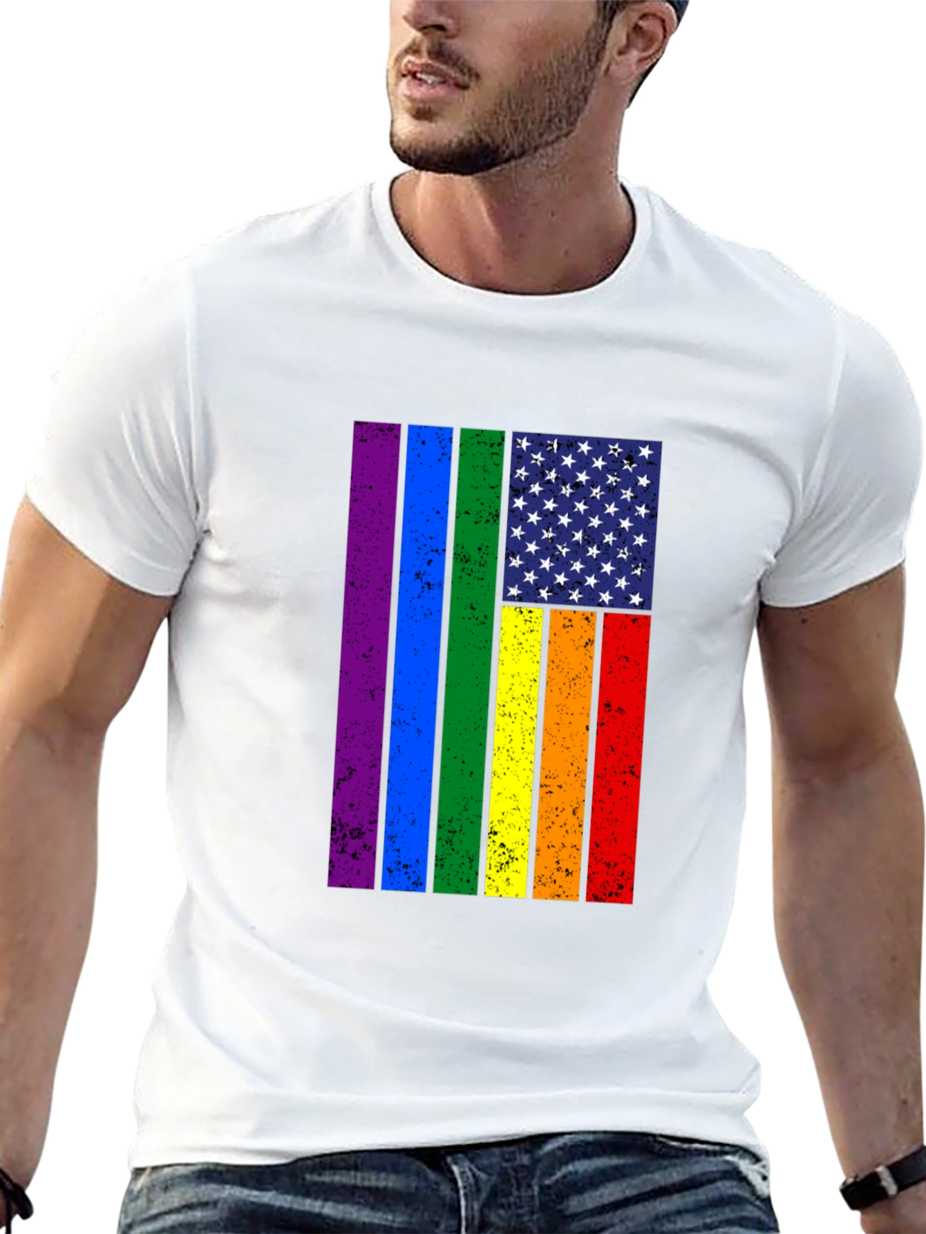 Rainbow Flag USA Pride T-Shirt