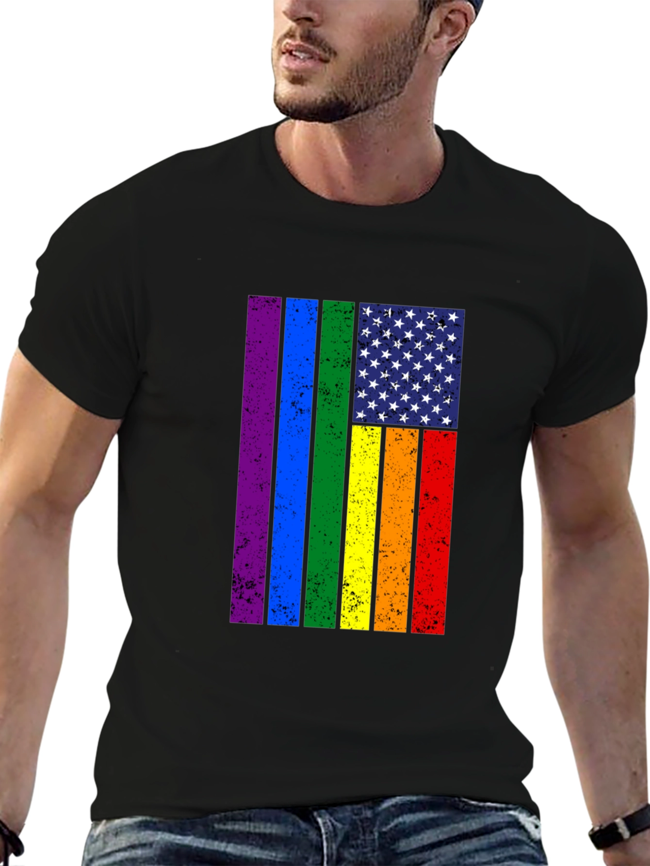 Rainbow Flag USA Pride T-Shirt