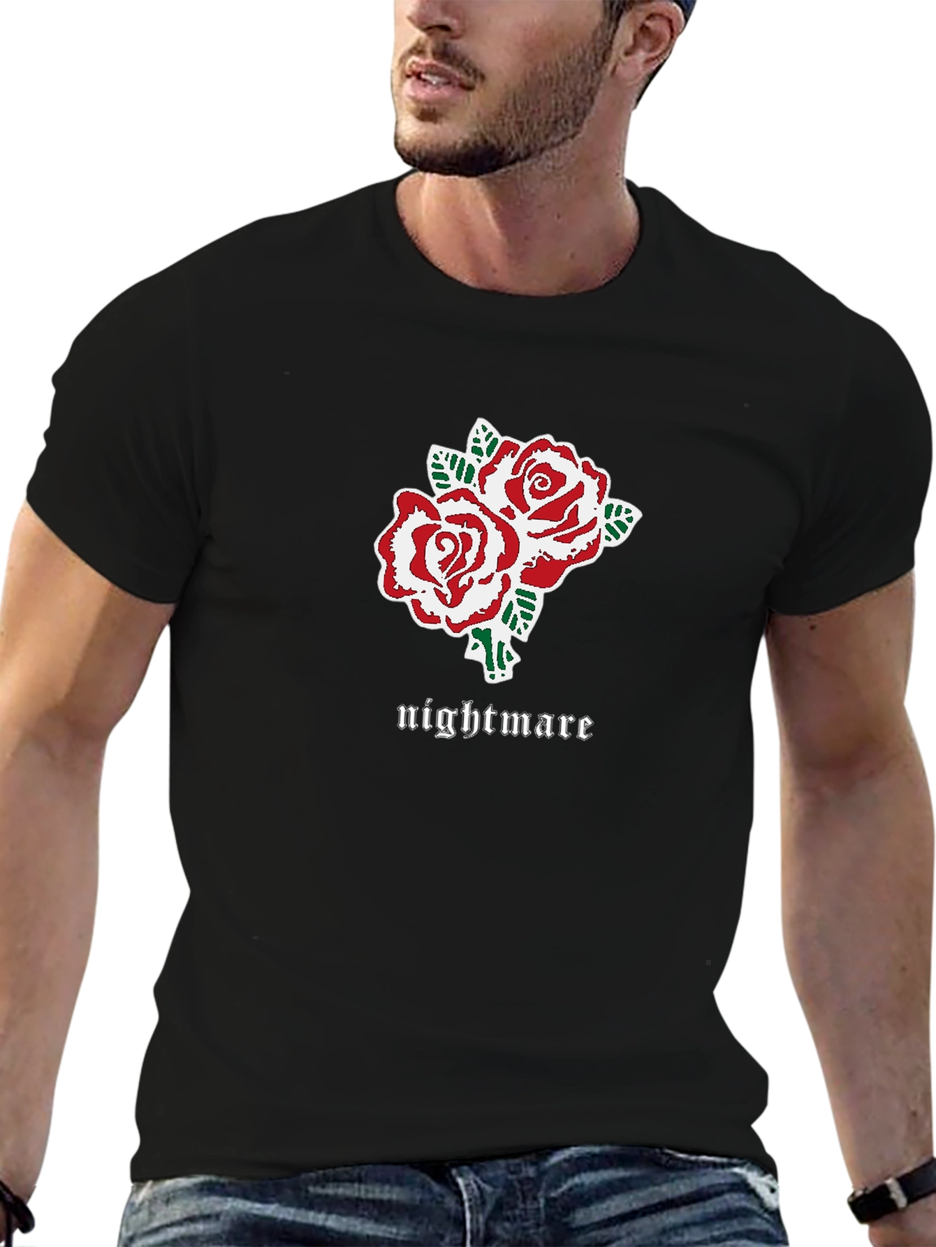 Nightmare Roses Graphic Tee - Black