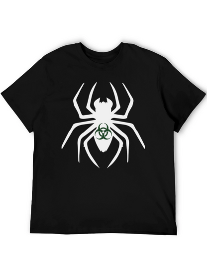 Biohazard Spider Graphic Tee - Black