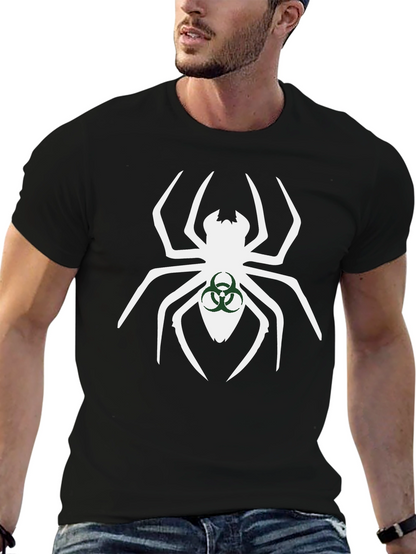 Biohazard Spider Graphic Tee - Black