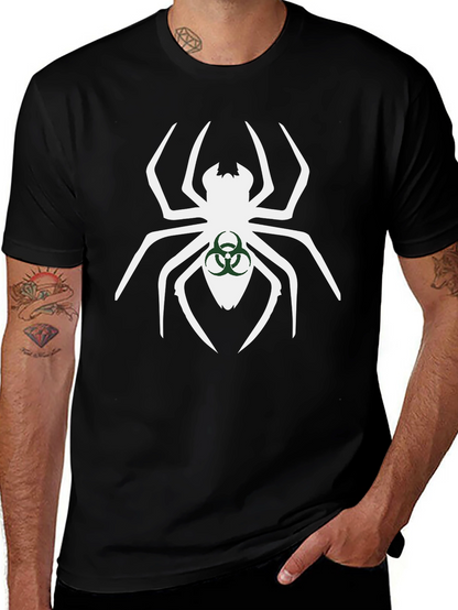 Biohazard Spider Graphic Tee - Black